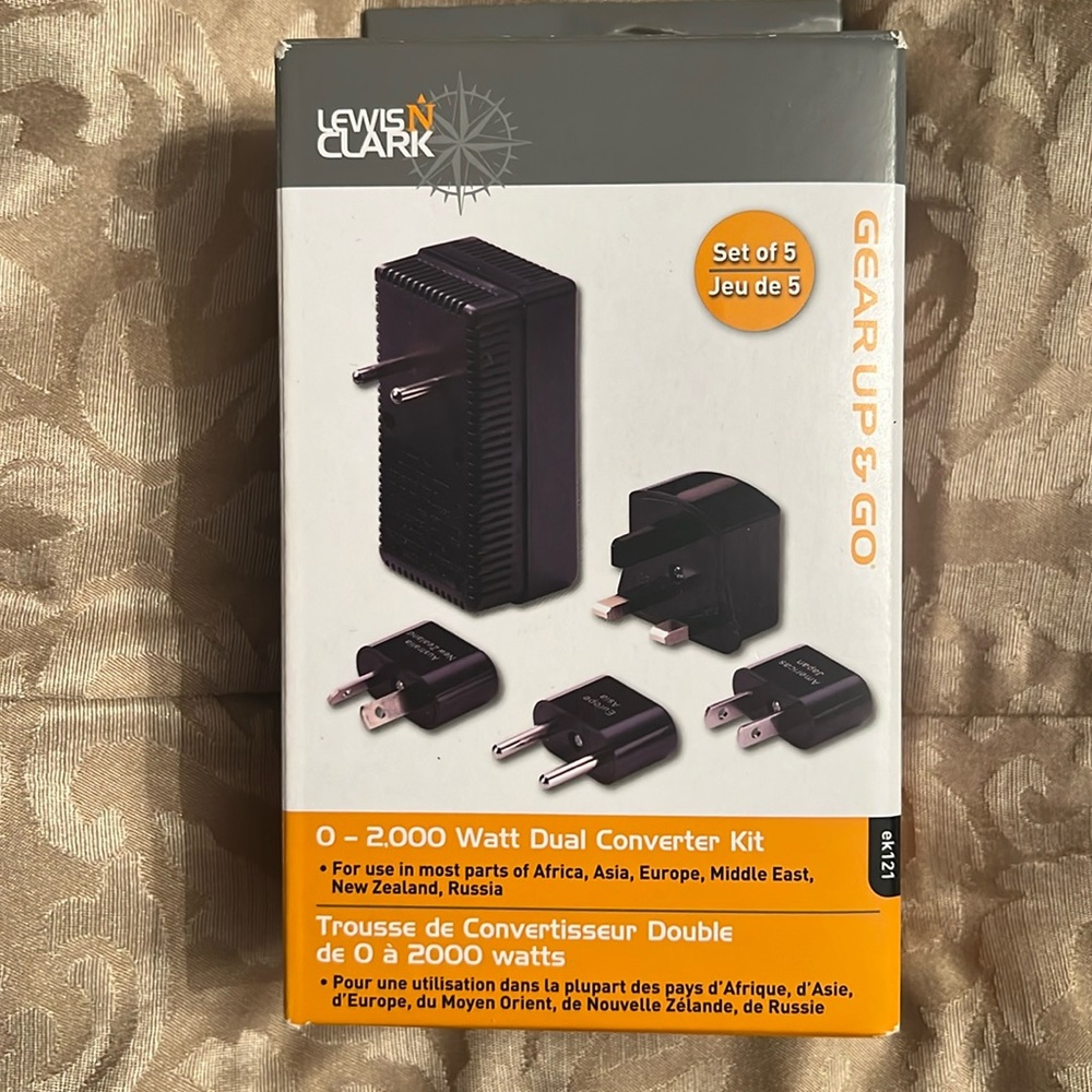 Converter kit Lewis n Clark gear up & go 2000 watt dual nwt Spring break